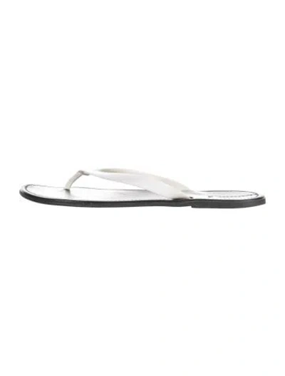 Pre-owned The Row Beach Rubber Flip Flops In Black/white