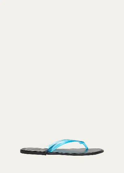 The Row Beach Rubber Flip Flops In Transparent Blue