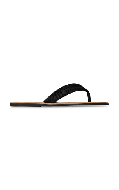 The Row Beach Sport Flip Flops In Black