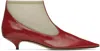 The Row Pointed Short Boots In Scr Scarlet