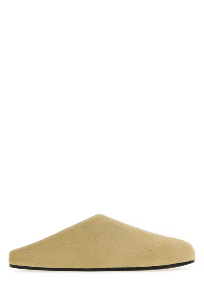 THE ROW THE ROW BEIGE CALF HAIR HUDSON SLIPPERS