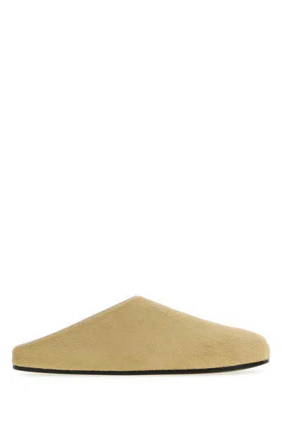 THE ROW THE ROW BEIGE CALF HAIR HUDSON SLIPPERS