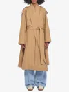 The Row Pami Gabardine Trench Coat In Beige
