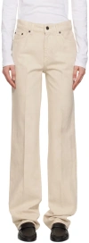 The Row Carlton Straight-leg Jeans In Ecr Ecru
