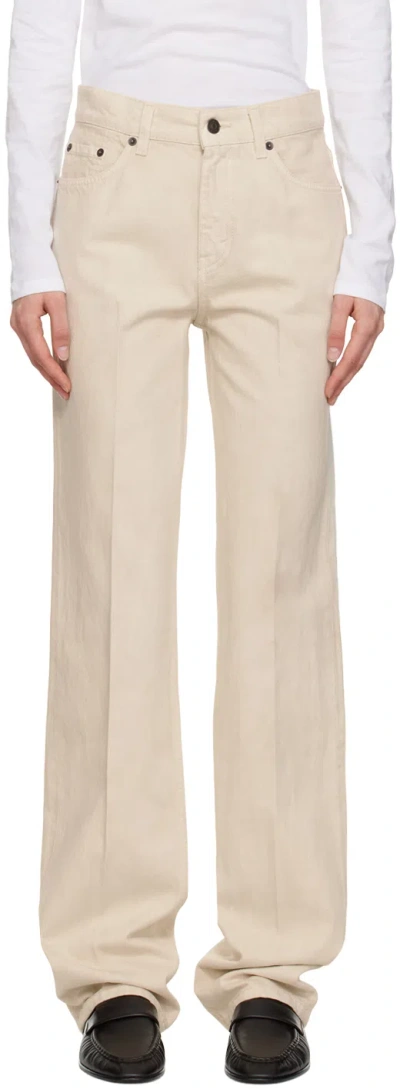 The Row Carlton Straight-leg Jeans In Ecru