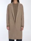 The Row Cappuccino Cashmere Blend Fedra Coat In Brown