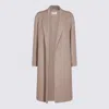 The Row Beige Cashmere Coat In Multi