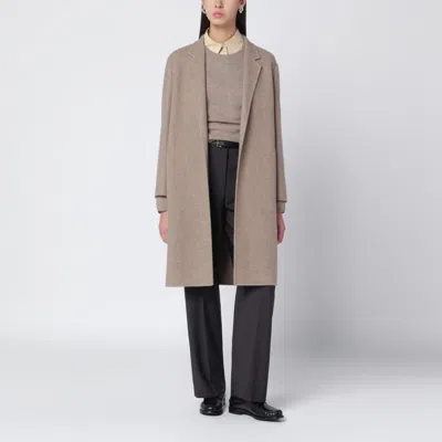 The Row Beige Cashmere Coat In Neutral