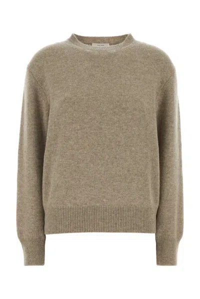 The Row Beige Cashmere Noval Sweater In Brown