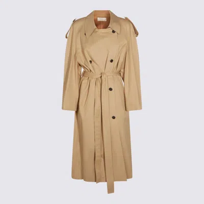 The Row Beige Cotton Dester Trench Coat In Brown