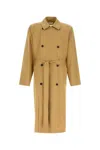 The Row Cotton Trench Coat Kold In Beige