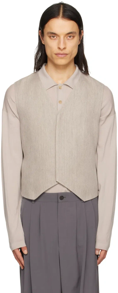 The Row Beige Derek Waistcoat In Sepia