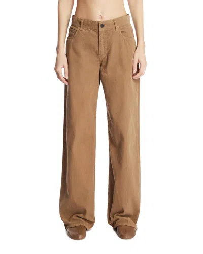 The Row Beige Eglitta Corduroy Pants In Brown