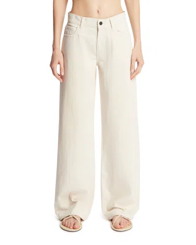 The Row Beige Eglitta Jeans In Multi