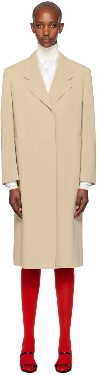 The Row Beige Elea Coat In San Sand