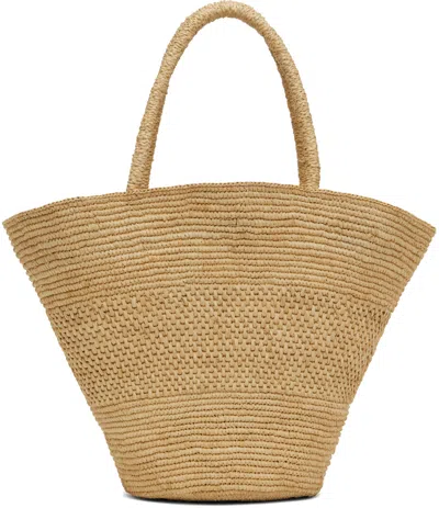 The Row Beige Emilie Tote In Natas Natural Ans