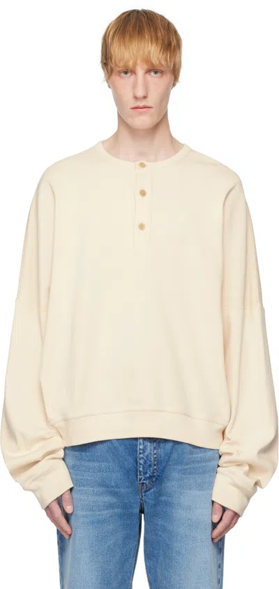 The Row Beige Greto Henley In Yellow