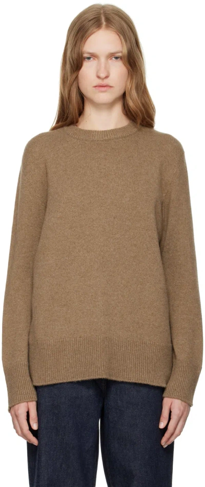 The Row Fiji Cashmere Sweater In Oak Brown