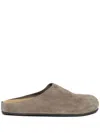 The Row Hugo Grey Slides In Brown
