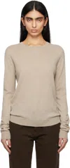 The Row Beige Jazor Sweater In Bel Beige Melange