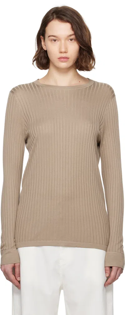 The Row Beige Keya Sweater