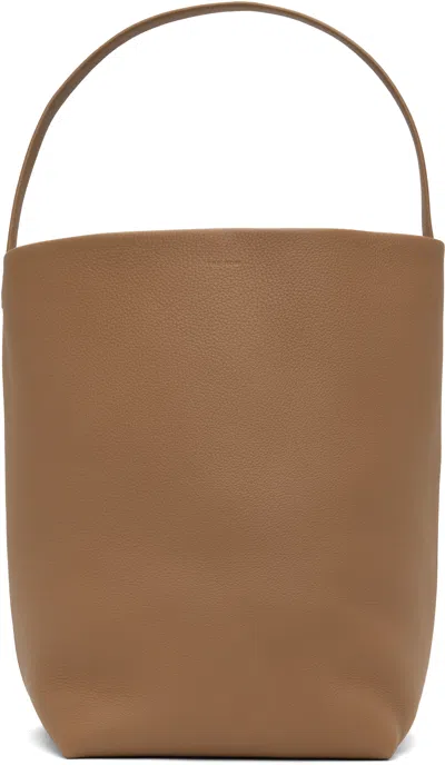 The Row Beige Large N/s Park Tote In Sndp Sandpit