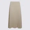 The Row Beige Linen Skirt