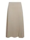 The Row Beige Linen Skirt In Beige