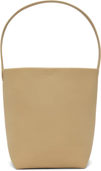 The Row Beige Medium N/s Park Tote In Buld Boulder