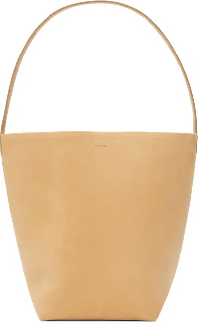 The Row Beige Medium N/s Park Tote In Croissant