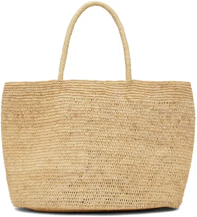 The Row Beige Oregon Tote In Natural Ans