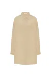 The Row Beige Oversized Solid Shirt In Neutral
