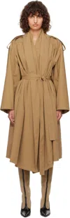 The Row Beige Pami Trench Coat In Eep Deep Bistre