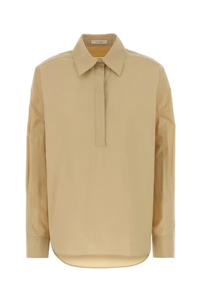 The Row Polo In Popeline Beige Donna In Brown