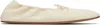 The Row Beige Round Ballerina Flats In White