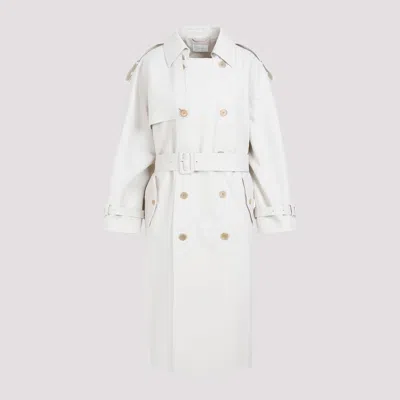 The Row Beige Sand Cotton June Coat In Nude & Neutrals