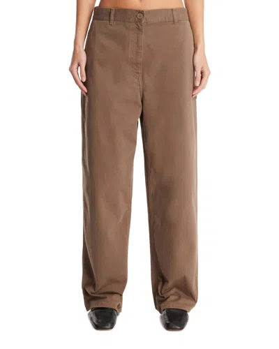The Row Beige Sharka Cotton Pants In Brown
