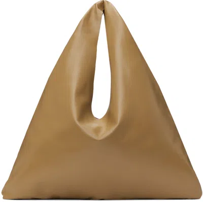 The Row Bindle Small Leather Tote Bag In Brown