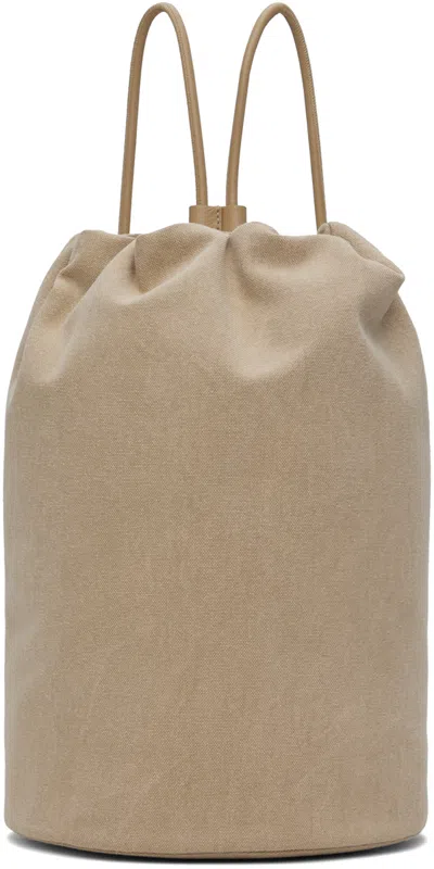 The Row Beige Sporty Backpack In Bans Beige Ans