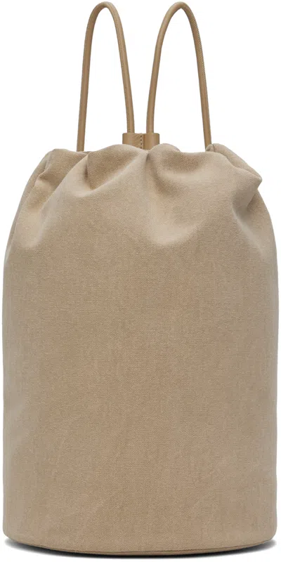 The Row Beige Sporty Backpack In Beige Ans