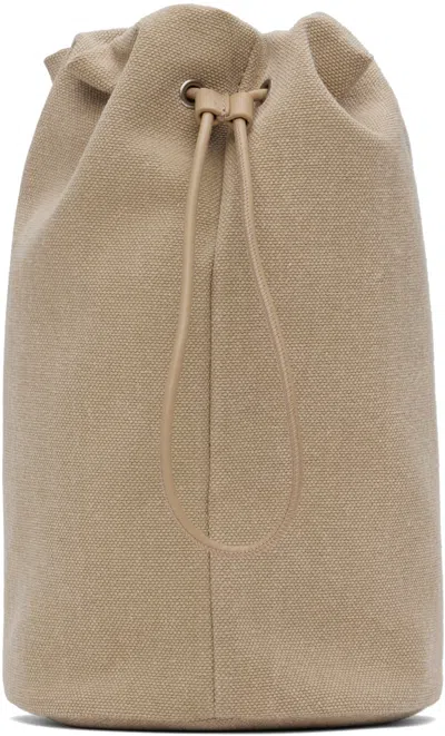 The Row Beige Sporty Pouch In Beige Ans