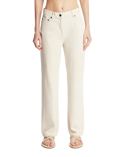 The Row Beige Straight-leg Jeans In Neutral