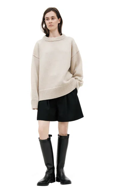 The Row Beige Sweater With Large Knit Pattern In Sand
