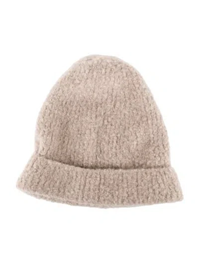Pre-owned The Row Beige Wool Knitted Beanie In Neutral