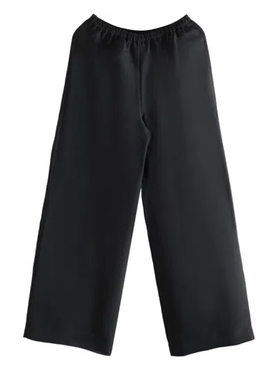 The Row Bellana Silk Trousers In Black