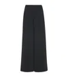 The Row Bellana Silk Wide-leg Trousers In Black