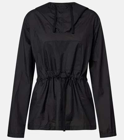 The Row Beloura Hooded Technical Jacket In Black