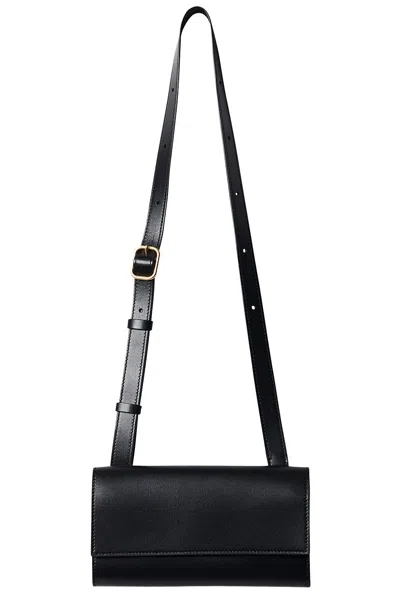 The Row Belt Flap Bag In Black Ang