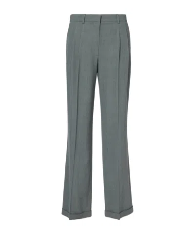 The Row Everhart Pleated Straight-leg Pants In Timouse Grey