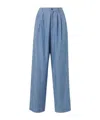 The Row Belt Loop Casual Pants In Blue